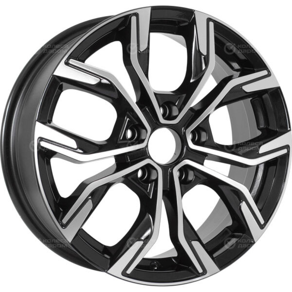 Колесный диск RST R106 6.5xR16 5x108 ET50 DIA63.4 глянцевый черный с полированной лицевой частью