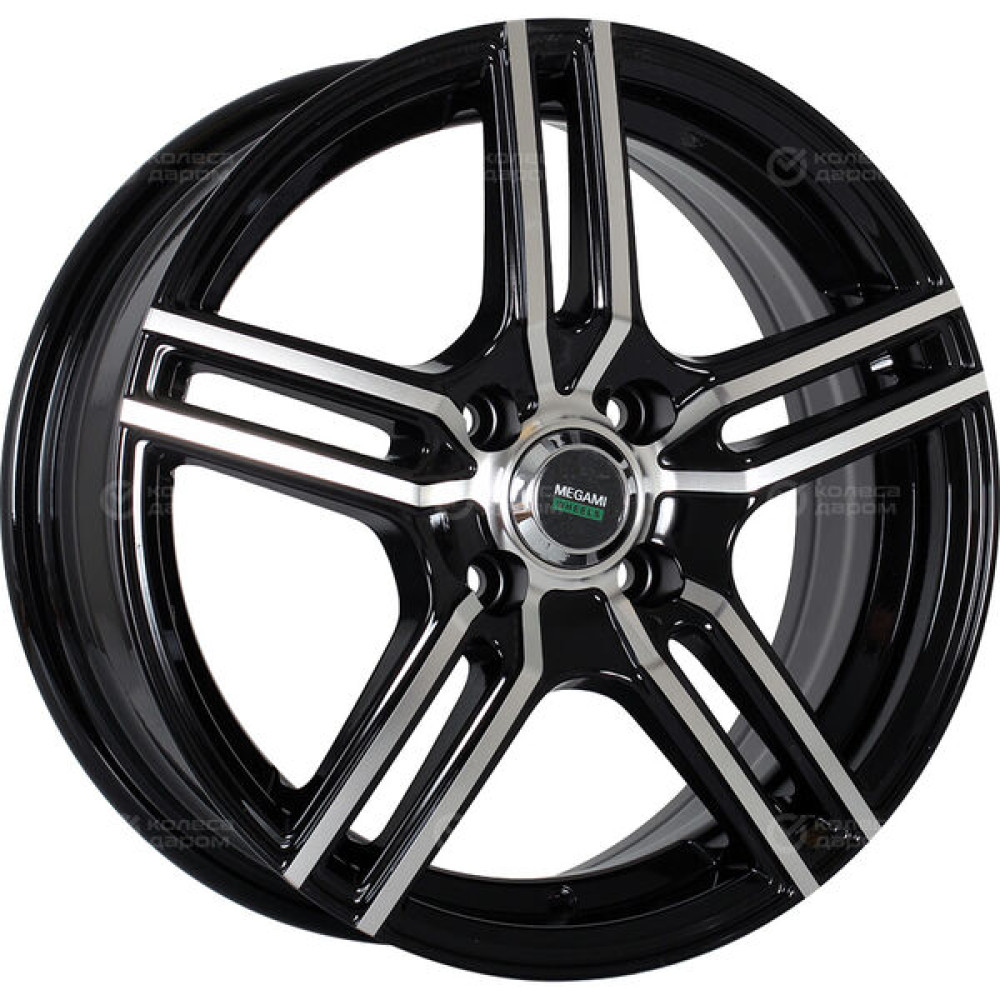 Колесный диск Megami MGM-1 6xR15 4x100 ET40 DIA60.1 черный полностью полированный