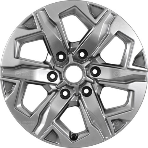 Колесный диск КиК Тейт 7.5xR17 6x114.3 ET30 DIA66.1 темно-серебристый