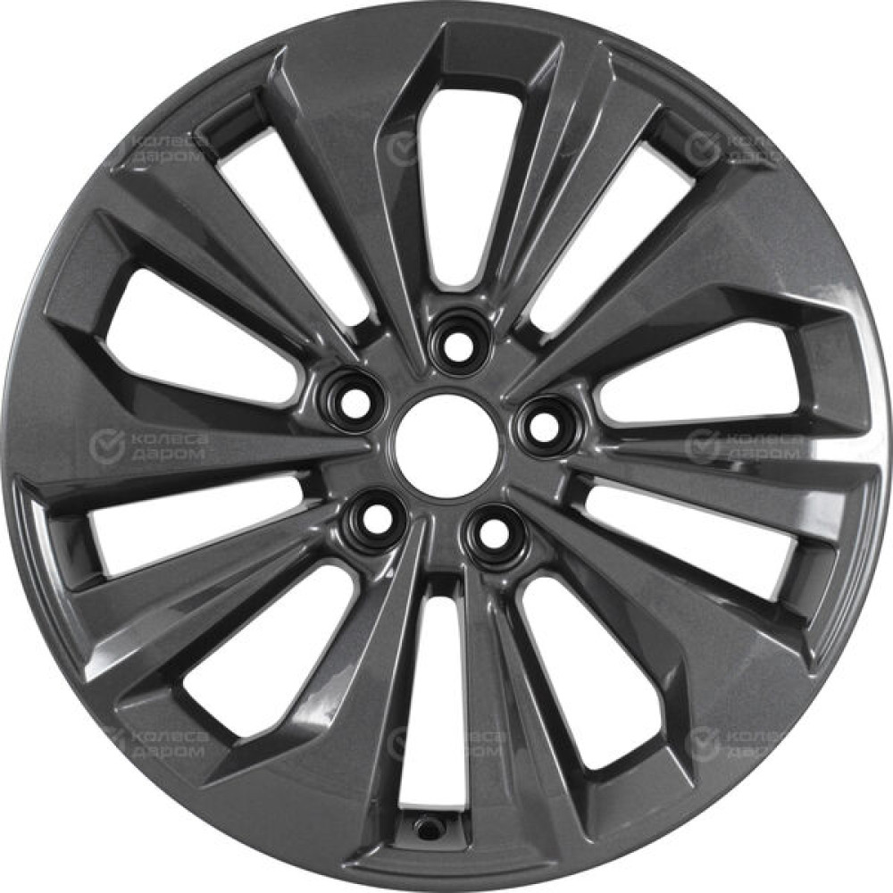 Колесный диск КиК Авиор 7xR17 5x108 ET50 DIA63.35 насыщенный темно-серый полностью полированный