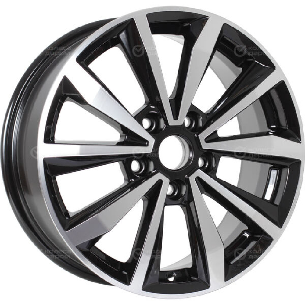 Колесный диск iFree Original КС974 (ZV_16_Qashqai J11) 6.5xR16 5x114.3 ET40 DIA66.1 черный глянцевый с полированными элементами лицевой поверхности