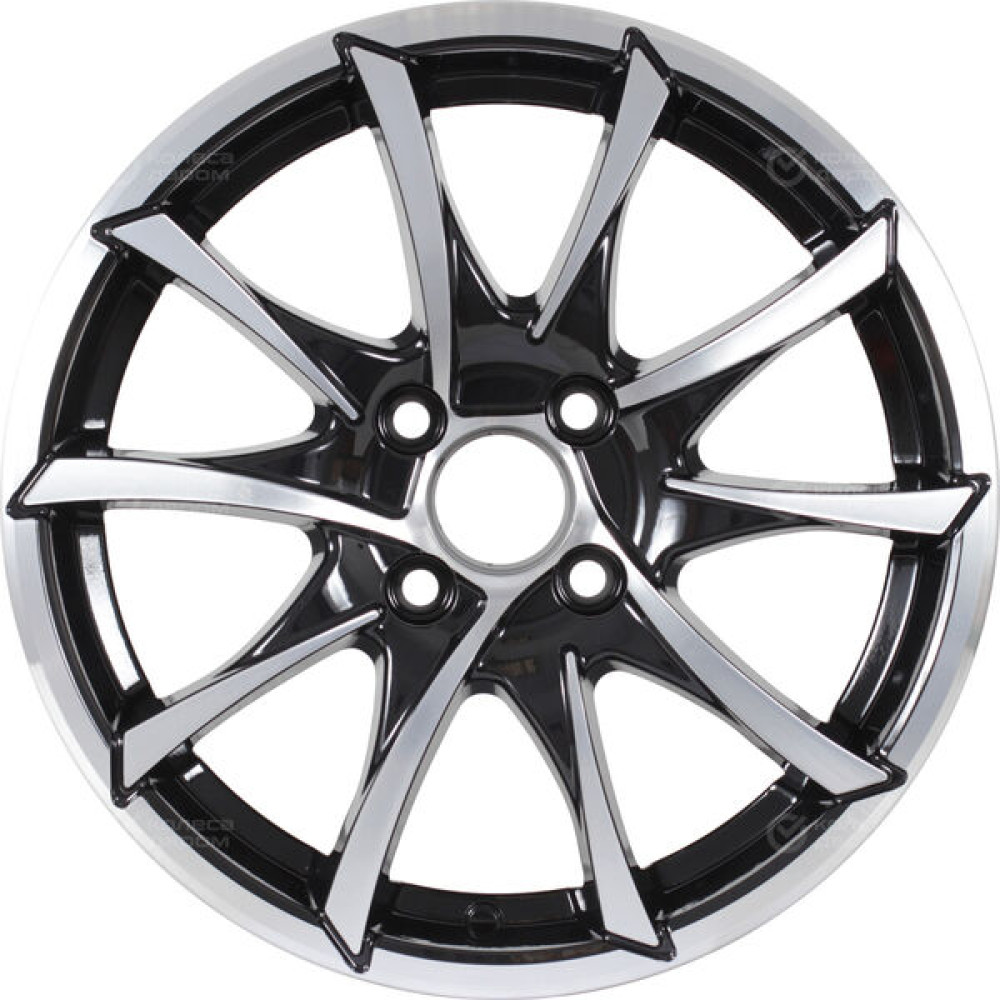 Колесный диск RST R035 6xR15 4x100 ET50 DIA60.1 глянцевый черный с полированной лицевой частью