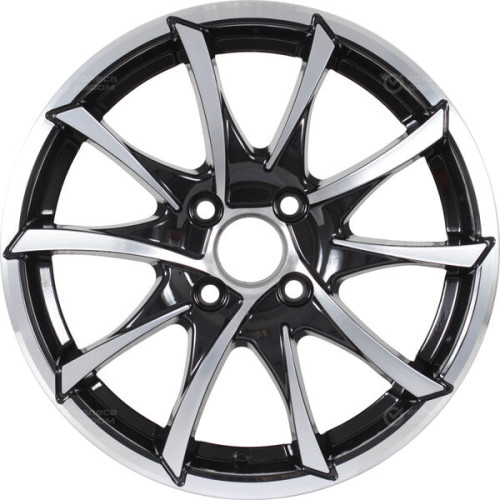 Колесный диск RST R035 6xR15 4x100 ET50 DIA60.1 глянцевый черный с полированной лицевой частью