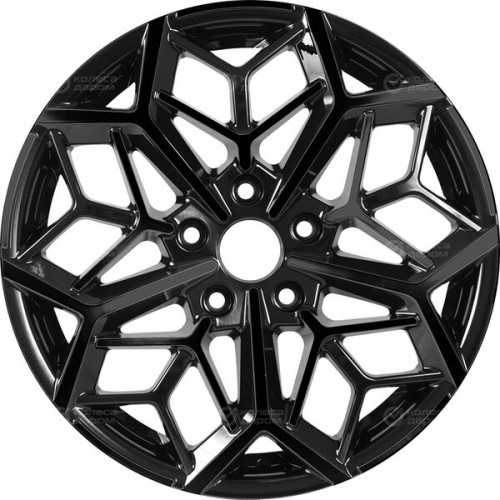 Колесный диск KDW KD1710 7xR17 5x114.3 ET50 DIA67.1 черный глянцевый