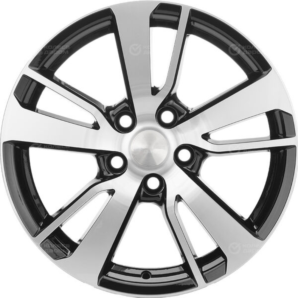 Колесный диск Carwel Чага 1704 7xR17 5x114.3 ET40 DIA67.1 черный глянцевый с полированной лицевой частью