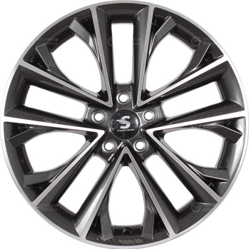 Колесный диск СКАД Premium Series КР012 7xR18 5x108 ET38 DIA60.1 серый глянцевый с полированной лицевой частью