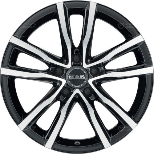 Колесный диск MAK MILANO 6.5xR16 5x108 ET35 DIA72 черный глянцевый с полированной лицевой частью