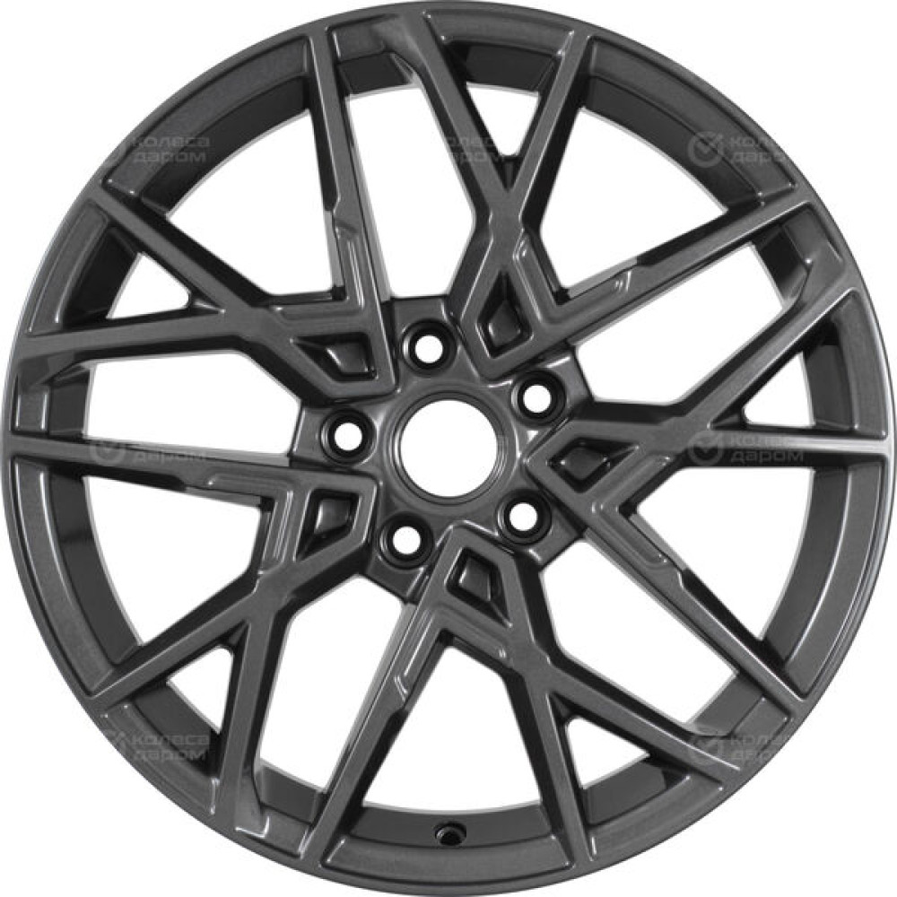 Колесный диск КиК Вудроф 7xR18 5x114.3 ET37 DIA66.6 насыщенный темно-серый полностью полированный