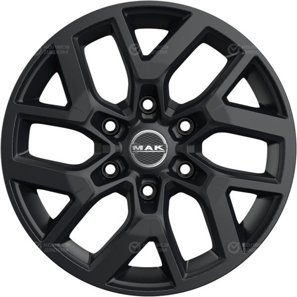 Колесный диск MAK Gravel 6.5xR16 6x139.7 ET46 DIA92.3 чёрный матовый и хромированные вставки