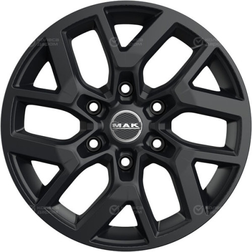 Колесный диск MAK Gravel 6.5xR16 6x139.7 ET46 DIA92.3 чёрный матовый и хромированные вставки