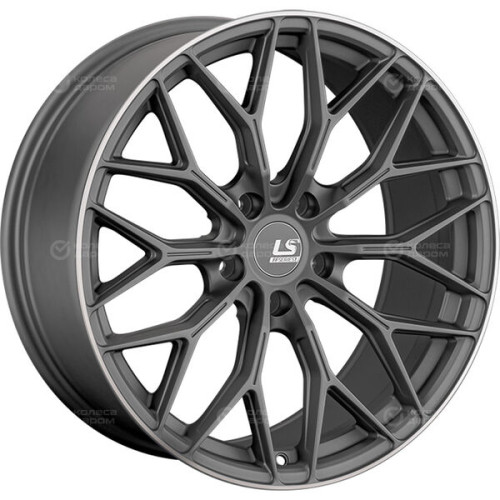 Колесный диск LS FlowForming LS RC69 8.5xR20 5x108 ET40 DIA63.4 матовый темно-серый с полированным ободом
