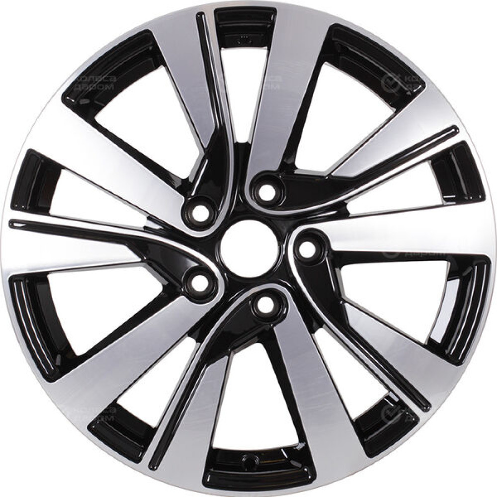 Колесный диск Carwel Гирвас 185 7xR17 5x114.3 ET50 DIA67.1 чёрный глянцевый с полированной лицевой поверхностью