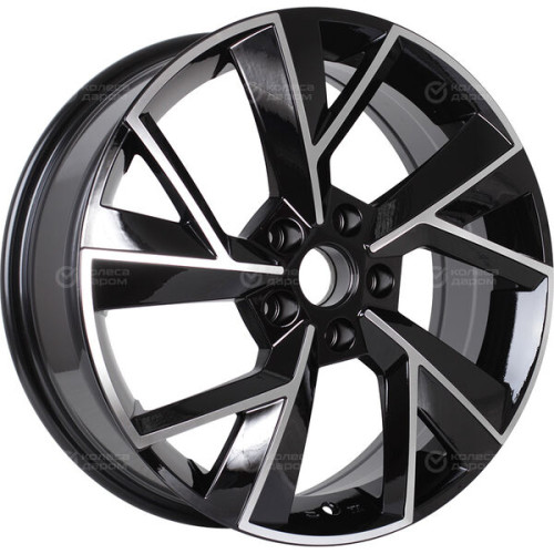 Колесный диск Replay SK130 7xR18 5x112 ET43 DIA57.1 черный глянцевый с полированной лицевой частью