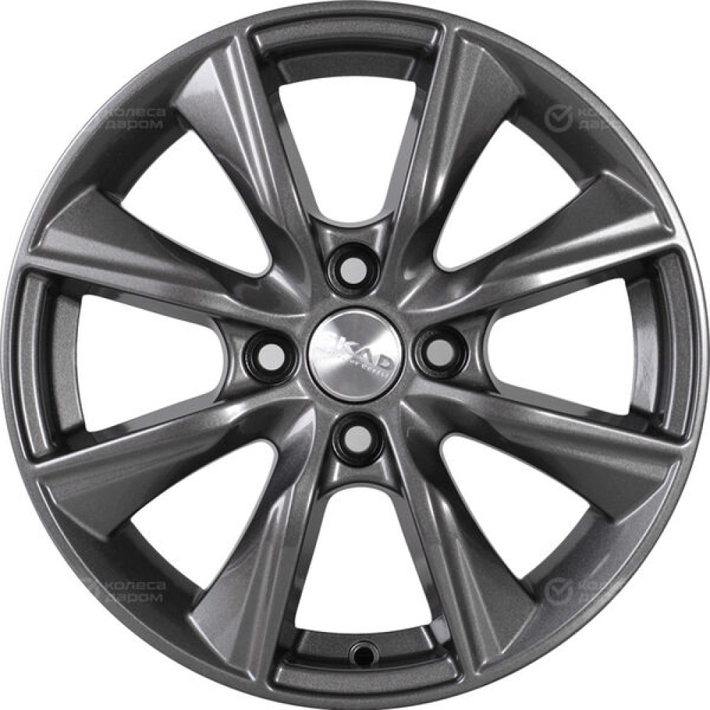 Колесный диск СКАД Порту 6xR15 4x100 ET46 DIA54.1 темно-серый цвет с перламутровыми оттенками