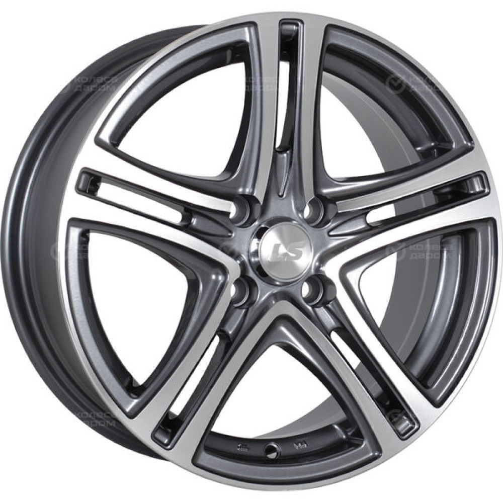 Колесный диск LS LS 570 6.5xR15 5x100 ET40 DIA73.1 насыщенный темно-серый полностью полированный