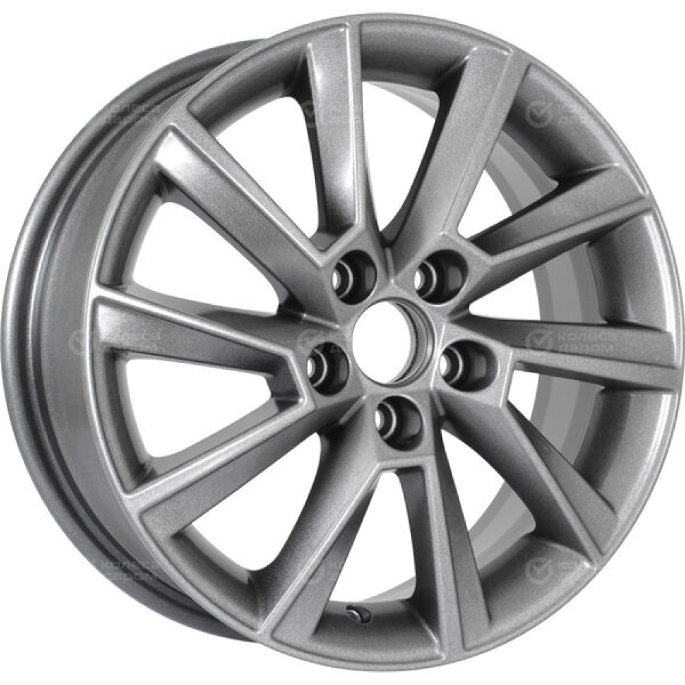 Колесный диск KHOMEN KHW1507 (15_Polo) 6xR15 5x100 ET40 DIA57.1 насыщенный темно-серый