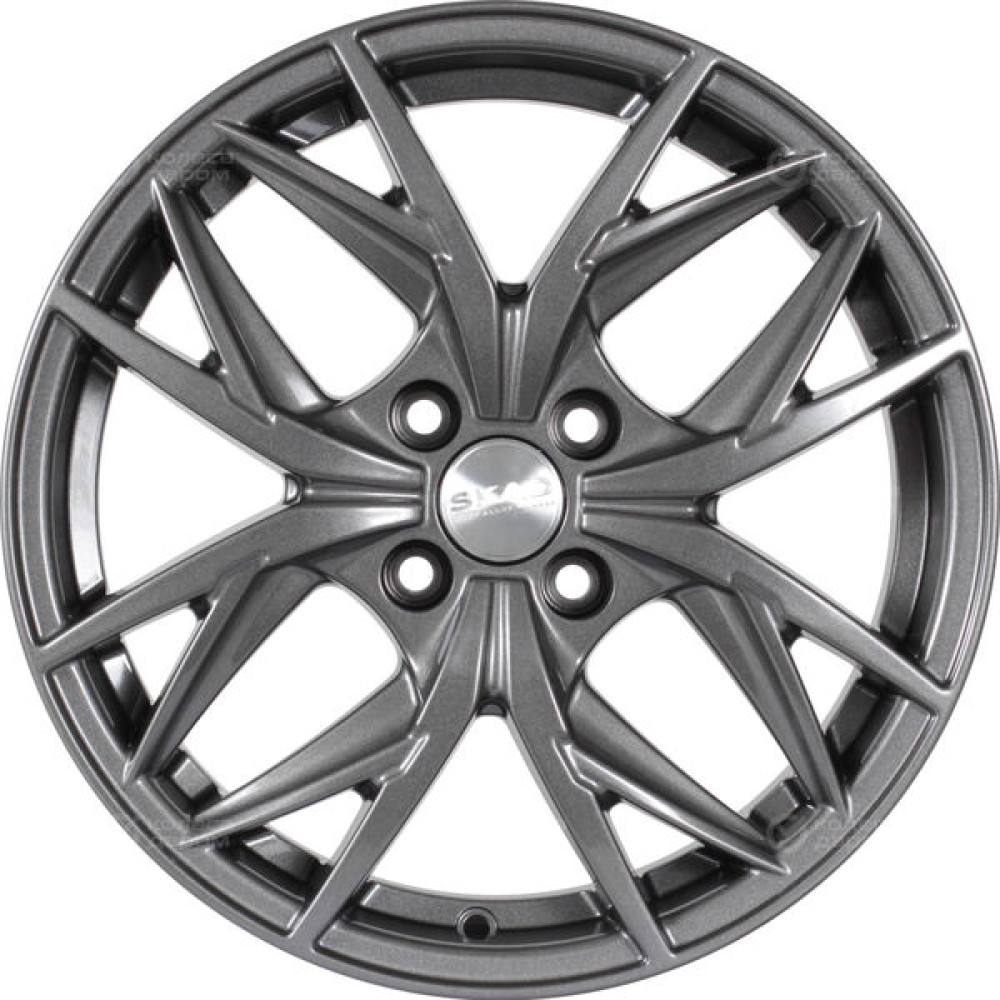 Колесный диск СКАД Асти 6.5xR16 4x100 ET49 DIA54.1 темно-серый цвет с перламутровыми оттенками