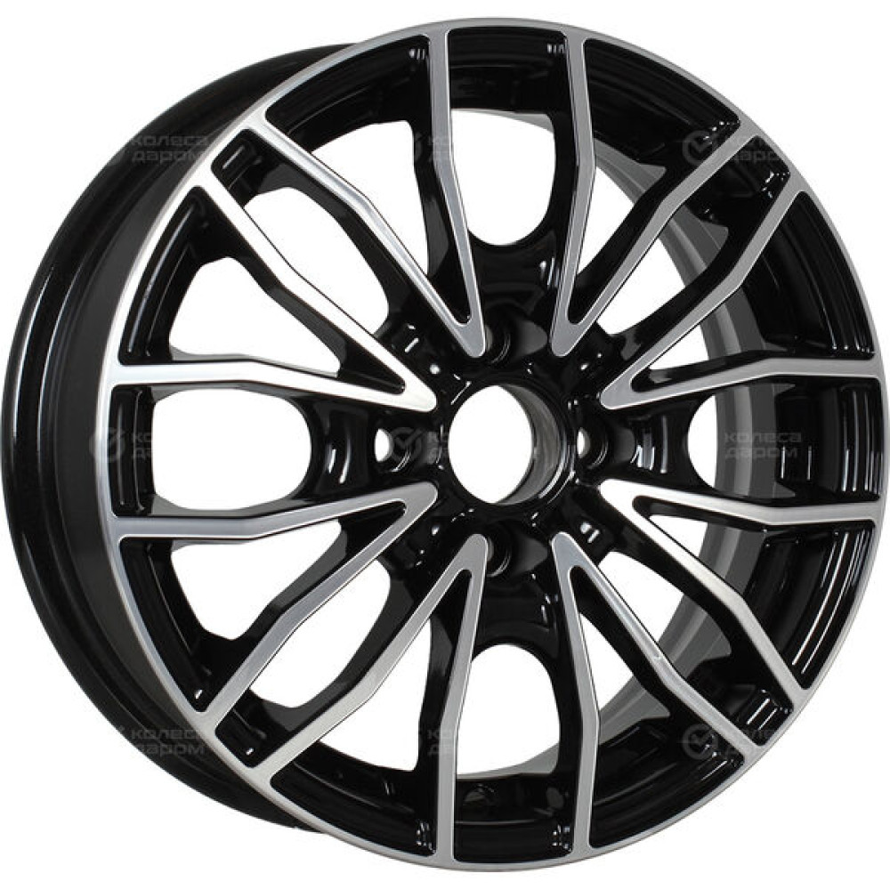 Колесный диск iFree Флайт 5.5xR14 4x100 ET43 DIA60.1 чёрный глянцевый с полированной лицевой частью
