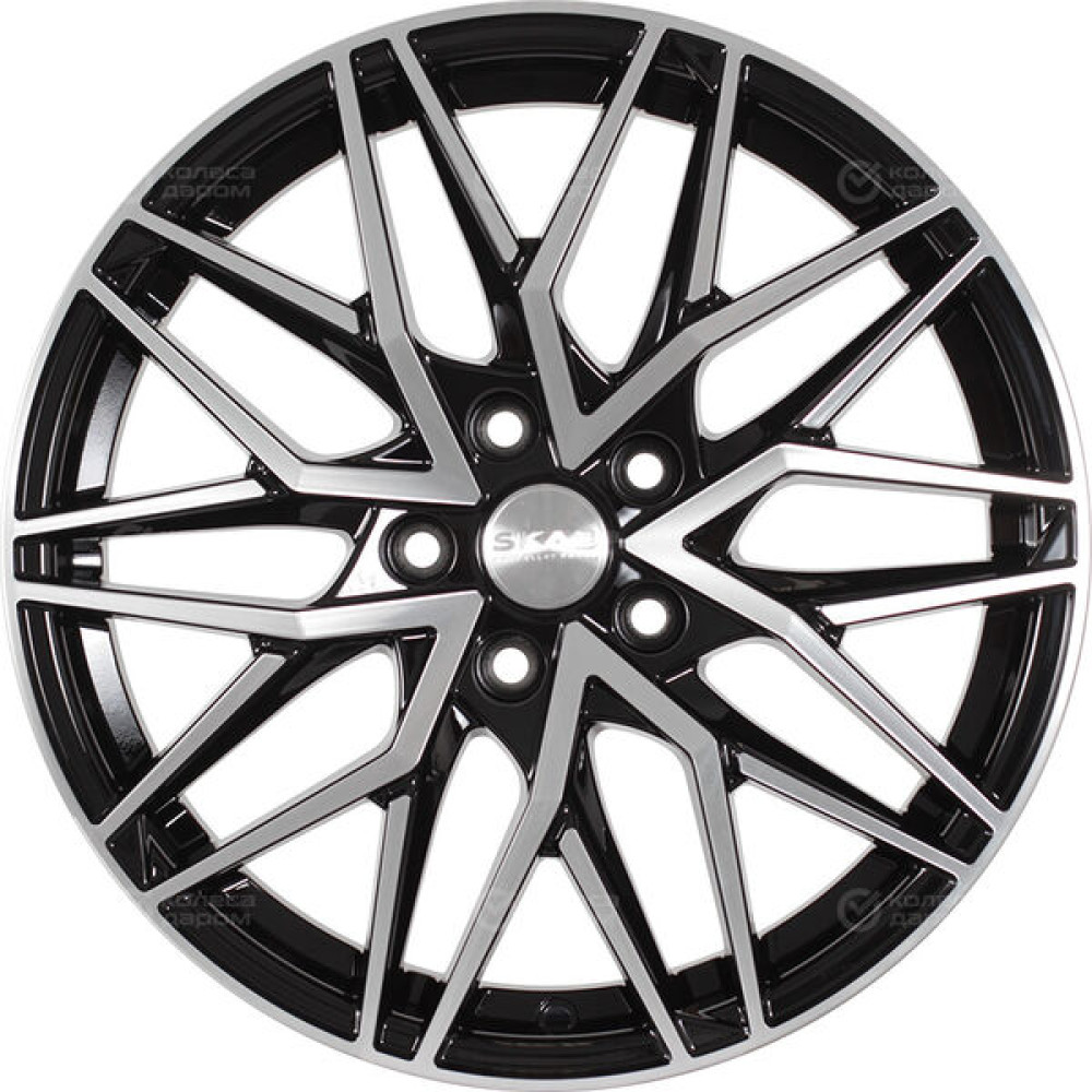 Колесный диск СКАД Азимут 7xR17 5x112 ET40 DIA57.1 черный глянцевый с полированной лицевой поверхностью