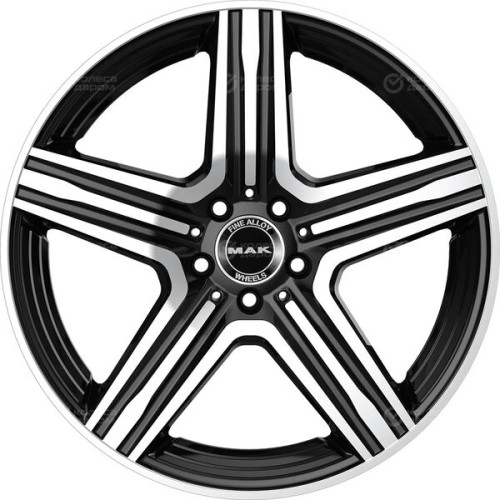 Колесный диск MAK Lewis 9xR20 5x112 ET41 DIA66.6 чёрный глянцевый с полированной лицевой частью