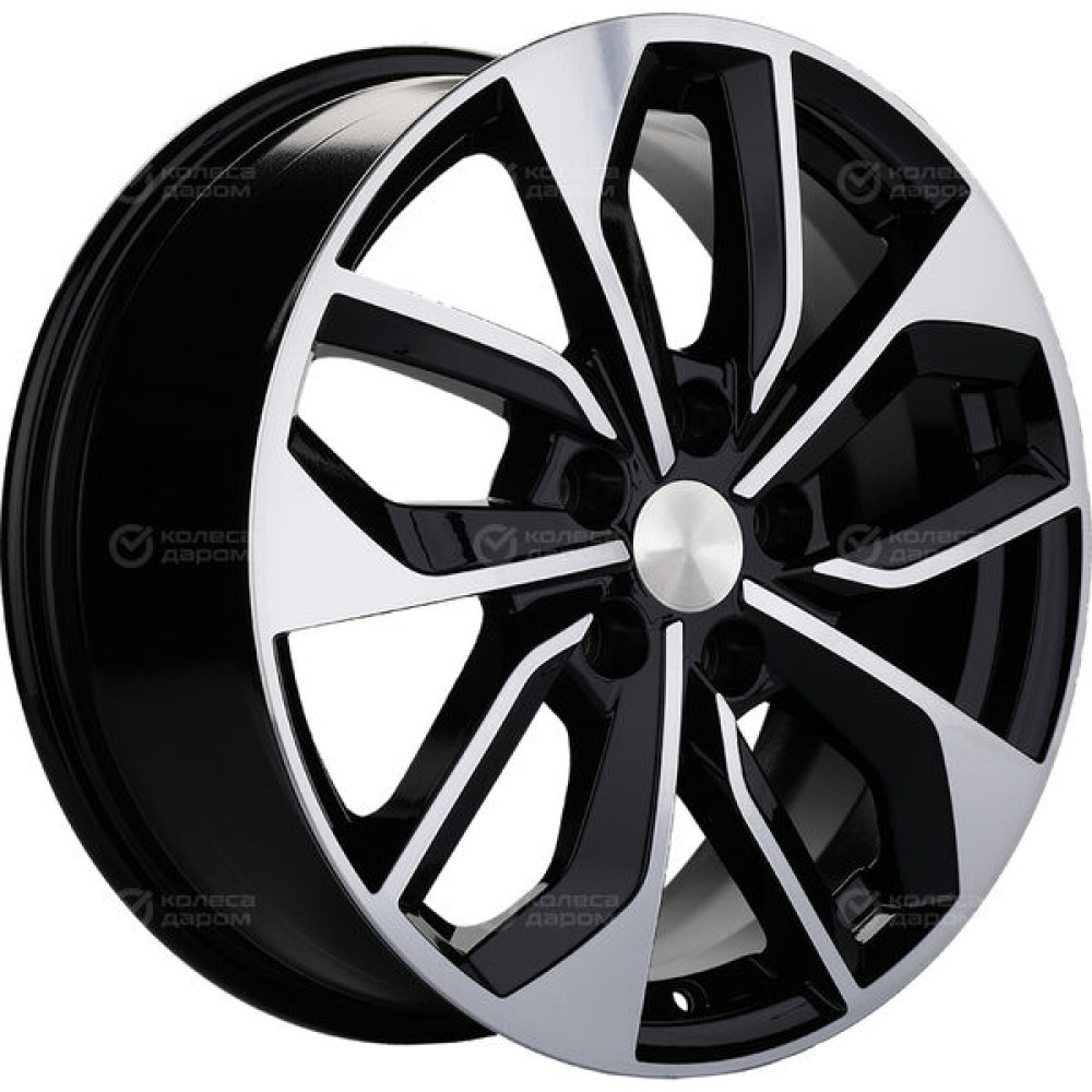 Колесный диск Carwel Эльтон 1703 7xR17 5x114.3 ET45 DIA66.1 черный глянцевый с полированной лицевой частью