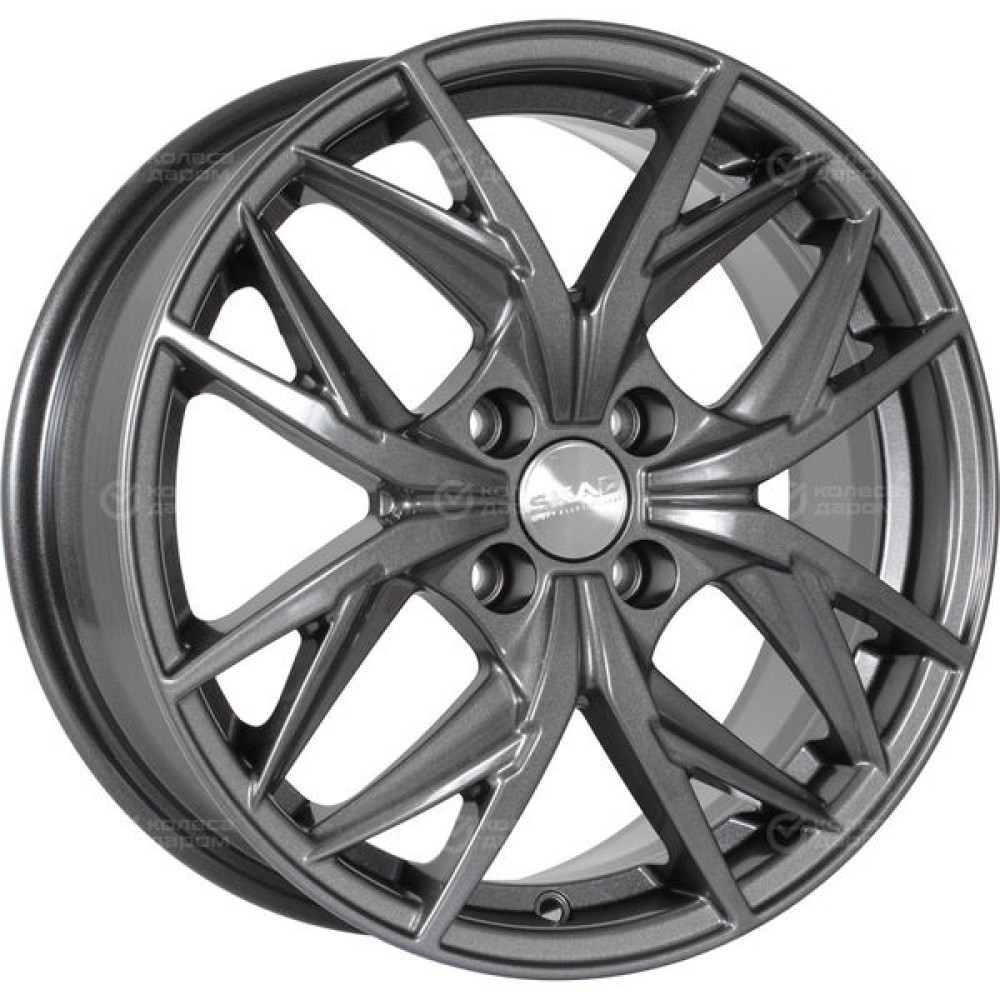 Колесный диск СКАД Асти 6.5xR16 4x100 ET37 DIA60.1 темно-серый цвет с перламутровыми оттенками
