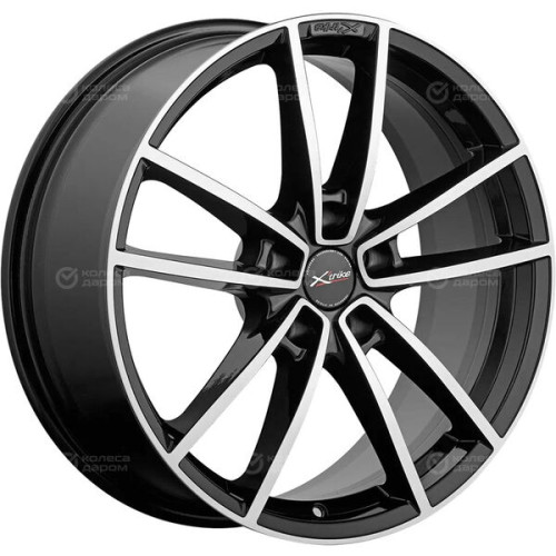 Колесный диск X-trike X140 7.5xR19 5x114.3 ET45 DIA60.1 черный с полированной лицевой стороной