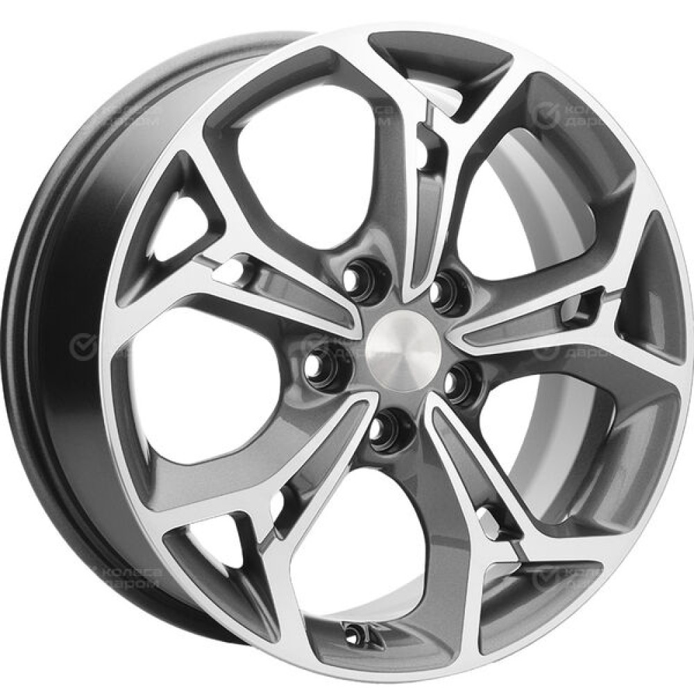 Колесный диск Carwel Синтур 1702 7xR17 5x114.3 ET46 DIA67.1 серый с полированной лицевой частью
