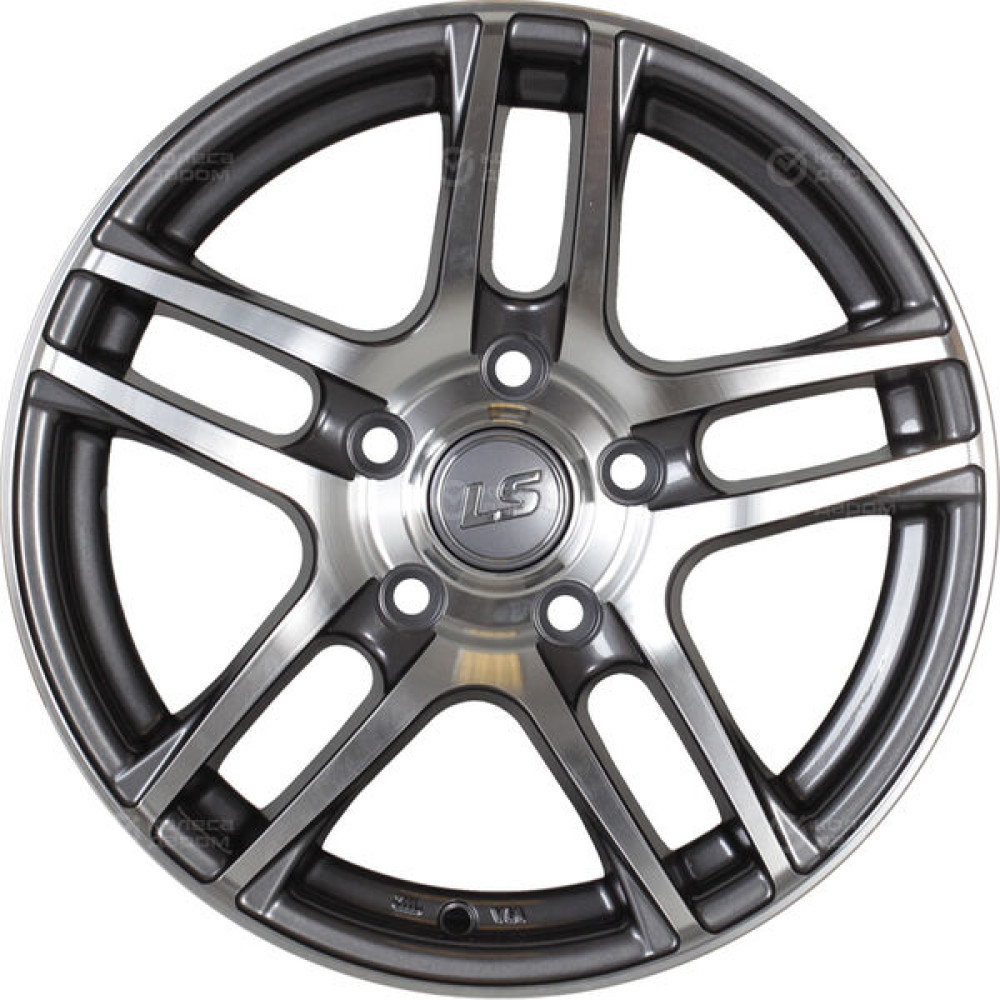 Колесный диск LS LS 285 6.5xR15 5x112 ET45 DIA57.1 насыщенный темно-серый полностью полированный